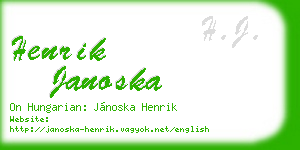 henrik janoska business card